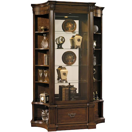 Pacific Heights Curio Cabinet with Side Shelves